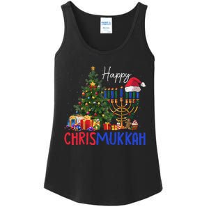 Merry Chrismukkah Happy Christmas Hanukkah Ladies Essential Tank