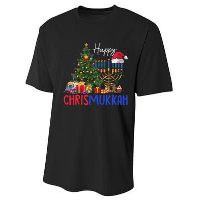 Merry Chrismukkah Happy Christmas Hanukkah Performance Sprint T-Shirt