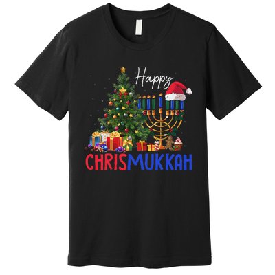 Merry Chrismukkah Happy Christmas Hanukkah Premium T-Shirt