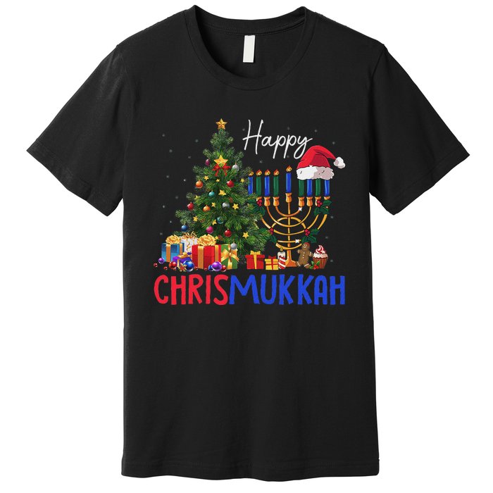 Merry Chrismukkah Happy Christmas Hanukkah Premium T-Shirt