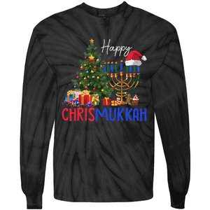 Merry Chrismukkah Happy Christmas Hanukkah Tie-Dye Long Sleeve Shirt