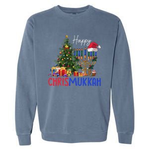 Merry Chrismukkah Happy Christmas Hanukkah Garment-Dyed Sweatshirt