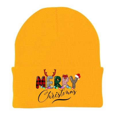 Merry Christmas Holiday Cute Patterns Knit Cap Winter Beanie