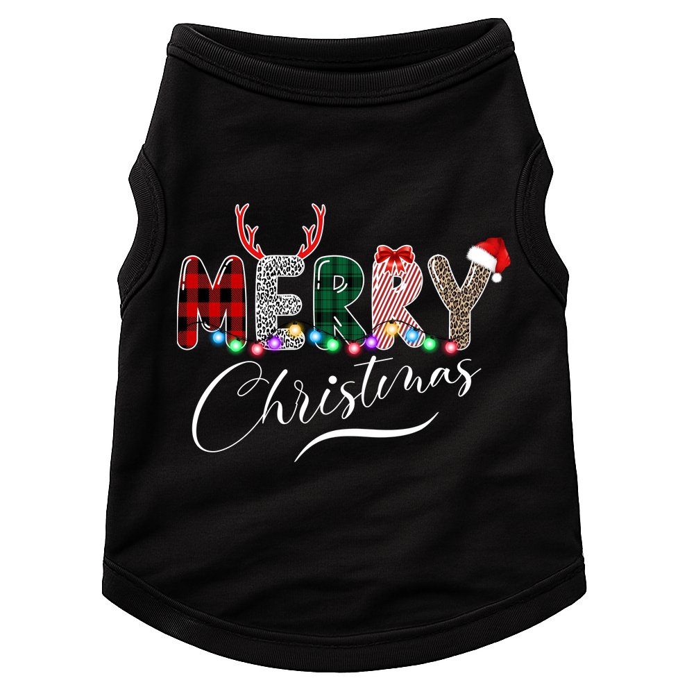 Merry Christmas Holiday Cute Patterns Doggie Tank