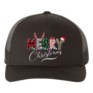 Merry Christmas Holiday Cute Patterns Yupoong Adult 5-Panel Trucker Hat