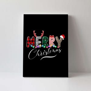 Merry Christmas Holiday Cute Patterns Canvas