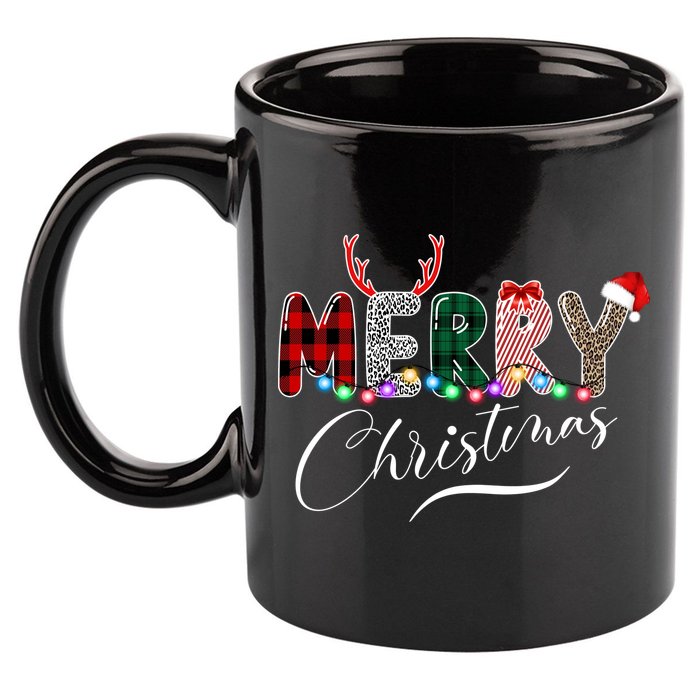 Merry Christmas Holiday Cute Patterns 11oz C Handle Ceramic Mug