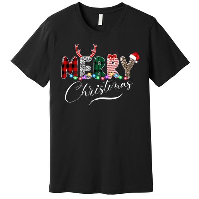 Merry Christmas Holiday Cute Patterns Premium T-Shirt