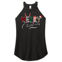 Merry Christmas Holiday Cute Patterns Women’s Perfect Tri Rocker Tank