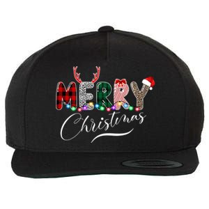 Merry Christmas Holiday Cute Patterns Wool Snapback Cap