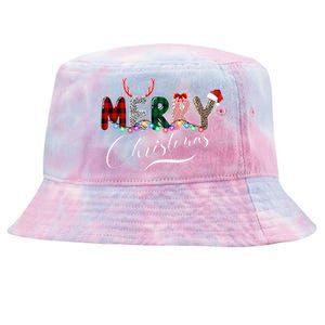 Merry Christmas Holiday Cute Patterns Tie-Dyed Bucket Hat