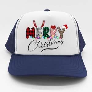 Merry Christmas Holiday Cute Patterns Trucker Hat