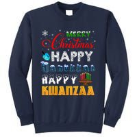 Merry Christmas Happy Hanukkah Happy Kwanzaa Sweatshirt