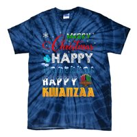 Merry Christmas Happy Hanukkah Happy Kwanzaa Tie-Dye T-Shirt