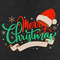 Merry Christmas Holiday Santa Snowflake 7 Panel Mesh Trucker Snapback Hat