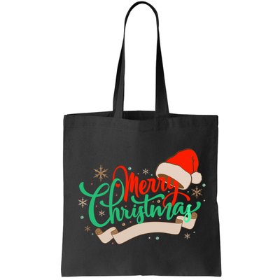Merry Christmas Holiday Santa Snowflake Bag