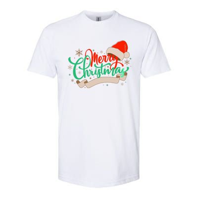 Merry Christmas Holiday Santa Snowflake Softstyle® CVC T-Shirt