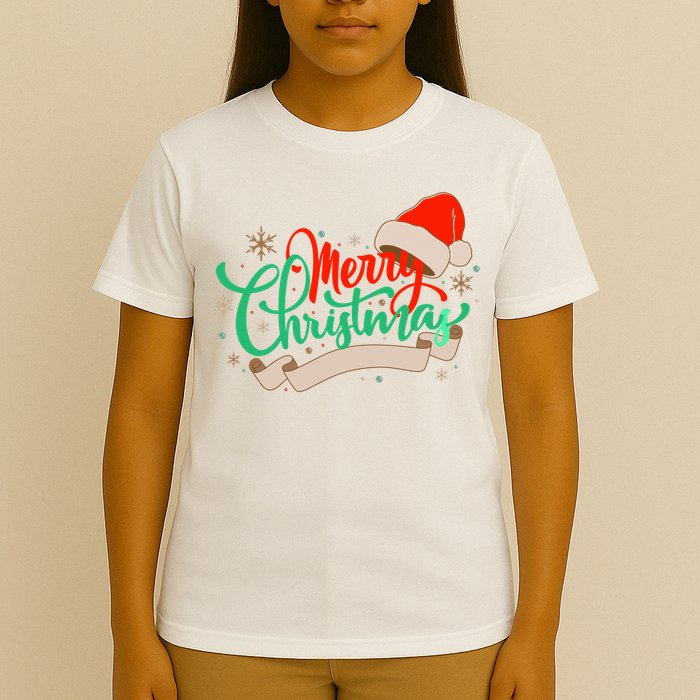 Merry Christmas Holiday Santa Snowflake T-Shirt