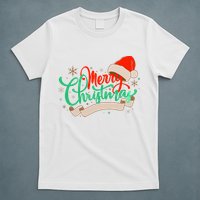 Merry Christmas Holiday Santa Snowflake T-Shirt