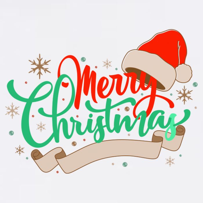 Merry Christmas Holiday Santa Snowflake V-Neck T-Shirt