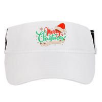 Merry Christmas Holiday Santa Snowflake Adult Drive Performance Visor