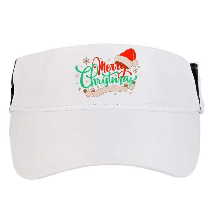 Merry Christmas Holiday Santa Snowflake Adult Drive Performance Visor
