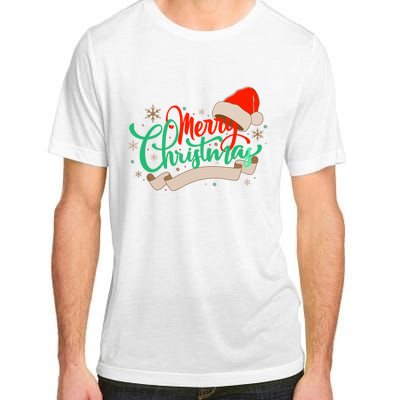 Merry Christmas Holiday Santa Snowflake Adult ChromaSoft Performance T-Shirt