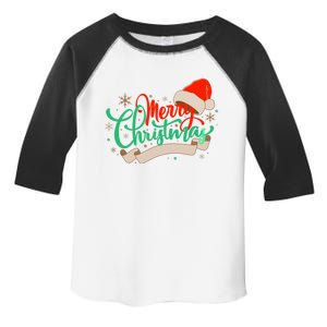 Merry Christmas Holiday Santa Snowflake Toddler Fine Jersey T-Shirt