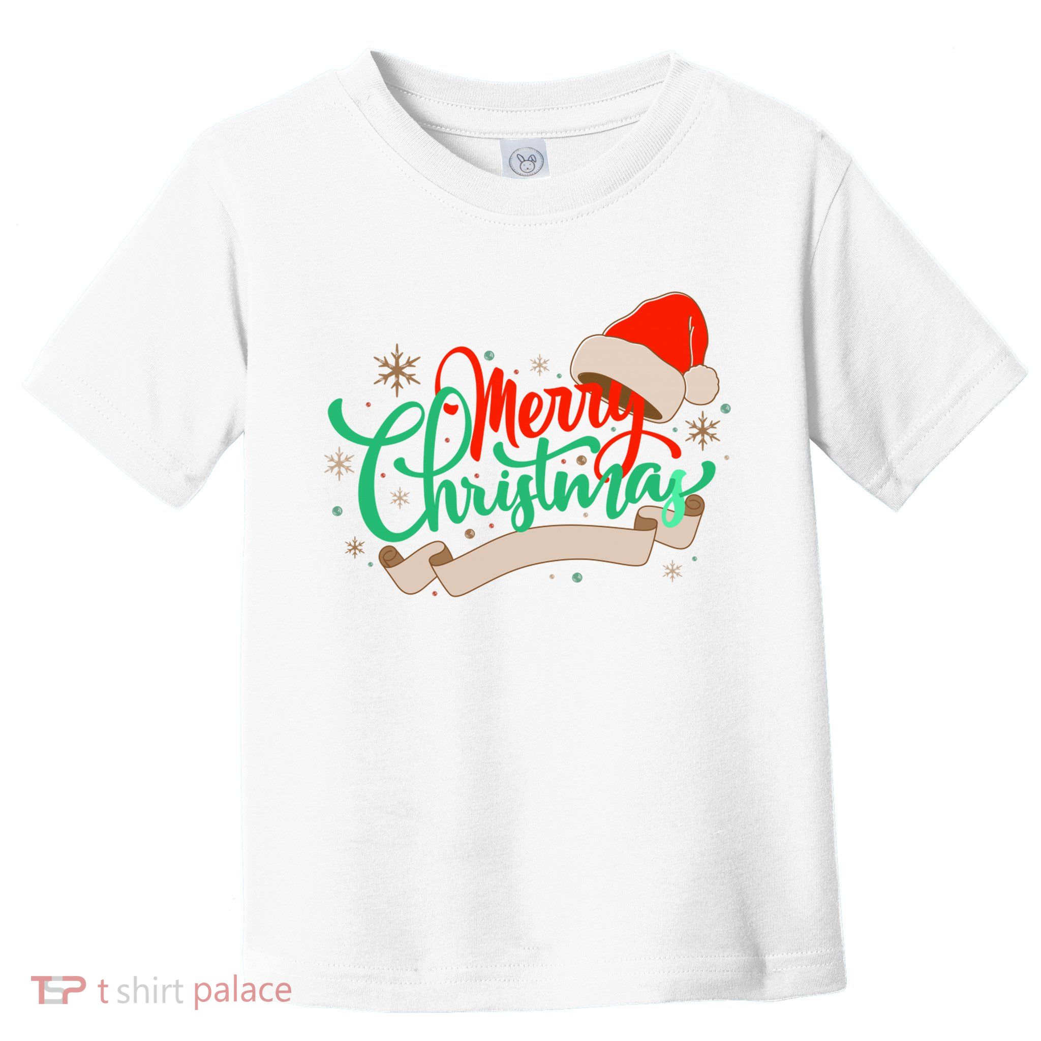 Merry Christmas Holiday Santa Snowflake Toddler T-Shirt