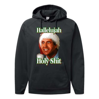 Merry Christmas Hallelujah Holy Shit 2024 Performance Fleece Hoodie