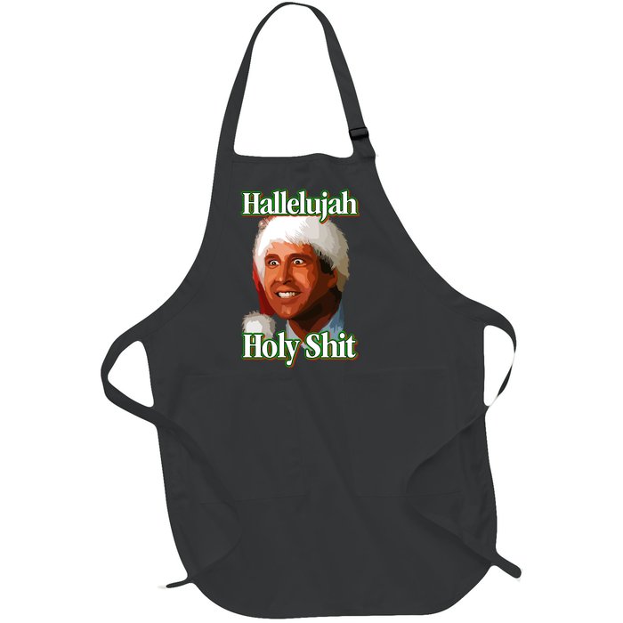 Merry Christmas Hallelujah Holy Shit 2024 Full-Length Apron With Pockets