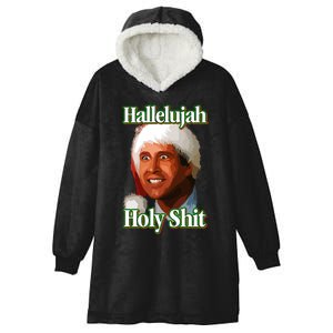 Merry Christmas Hallelujah Holy Shit 2024 Hooded Wearable Blanket