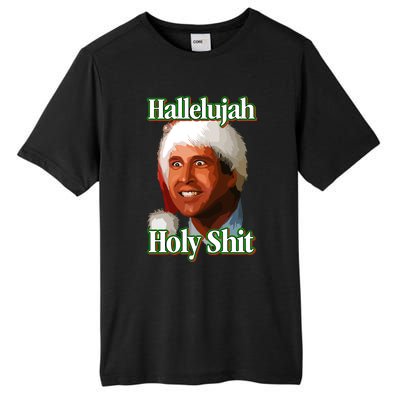 Merry Christmas Hallelujah Holy Shit 2024 Tall Fusion ChromaSoft Performance T-Shirt