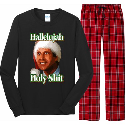 Merry Christmas Hallelujah Holy Shit 2024 Long Sleeve Pajama Set