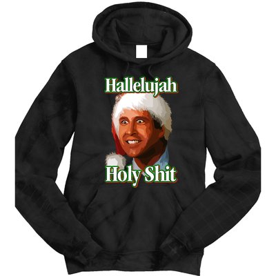 Merry Christmas Hallelujah Holy Shit 2024 Tie Dye Hoodie