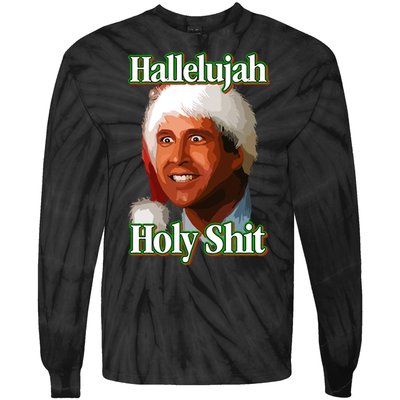 Merry Christmas Hallelujah Holy Shit 2024 Tie-Dye Long Sleeve Shirt