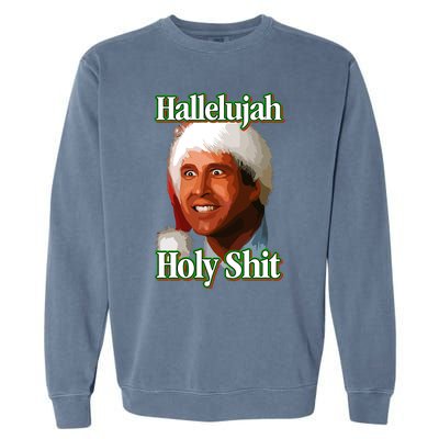 Merry Christmas Hallelujah Holy Shit 2024 Garment-Dyed Sweatshirt