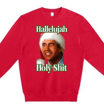 Merry Christmas Hallelujah Holy Shit 2024 Premium Crewneck Sweatshirt