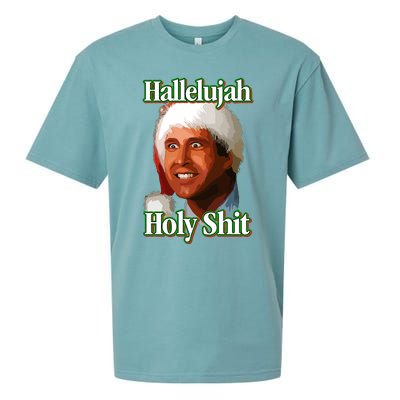 Merry Christmas Hallelujah Holy Shit 2024 Sueded Cloud Jersey T-Shirt