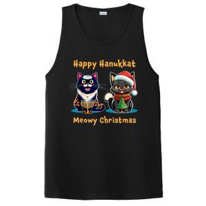 Merry Christmas Happy Hanukkah Jewish Christian Cat Lovers PosiCharge Competitor Tank