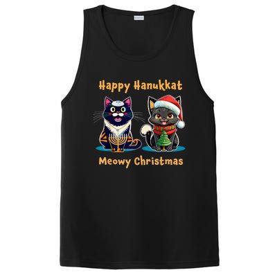 Merry Christmas Happy Hanukkah Jewish Christian Cat Lovers PosiCharge Competitor Tank