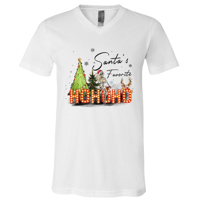 Merry Christmas Ho Ho Ho Xmas Holiday Graphic Tank Top V-Neck T-Shirt