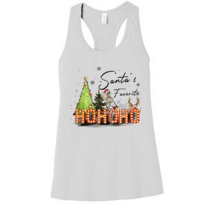 Merry Christmas Ho Ho Ho Xmas Holiday Graphic Tank Top Women's Racerback Tank