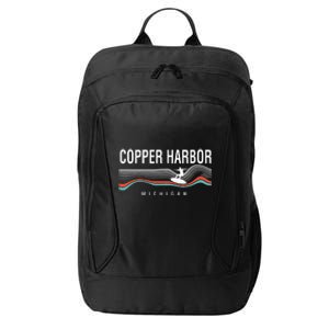 Michigan Copper Harbor Surfboard Retro City Backpack