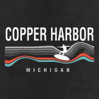 Michigan Copper Harbor Surfboard Retro Adult Drive Performance Visor