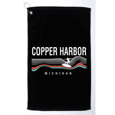 Michigan Copper Harbor Surfboard Retro Golf Towel