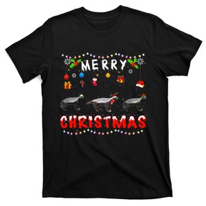 Merry Christmas Honey Badger Xmas Funny Animals Pajama T-Shirt