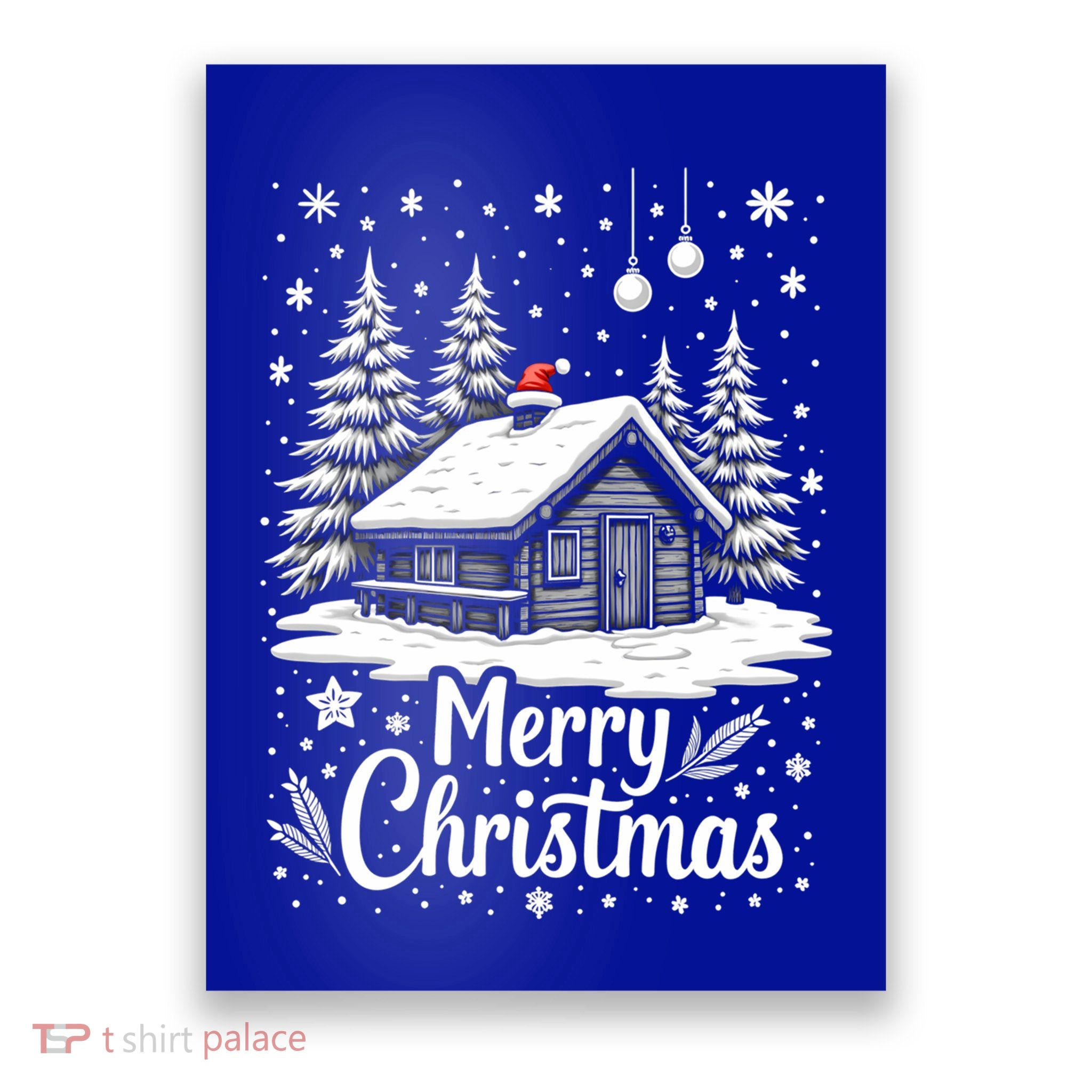 Merry Christmas House Cute Matching Family Pyjama Xmas Gift Poster