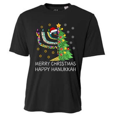 Merry Christmas Happy Hanukkah Jewish Merry Chrismukkah Cooling Performance Crew T-Shirt