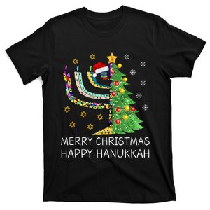 Merry Christmas Happy Hanukkah Jewish Merry Chrismukkah T-Shirt